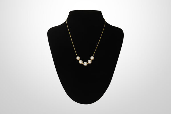 Exquisite Akoya Pearl Quintet Necklace - Image 4