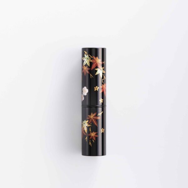 Portable Spring and Autumn Maki-e Brush (Black) [With Paulownia Box] - Image 2