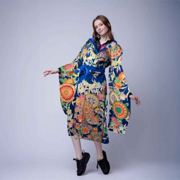 Spring/Summer Party Long-sleeved Kimono Gown