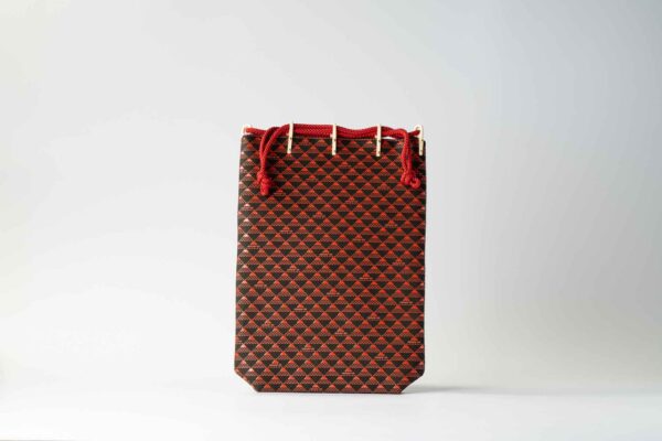 Takane Red Large Gassai Bag with Gusset