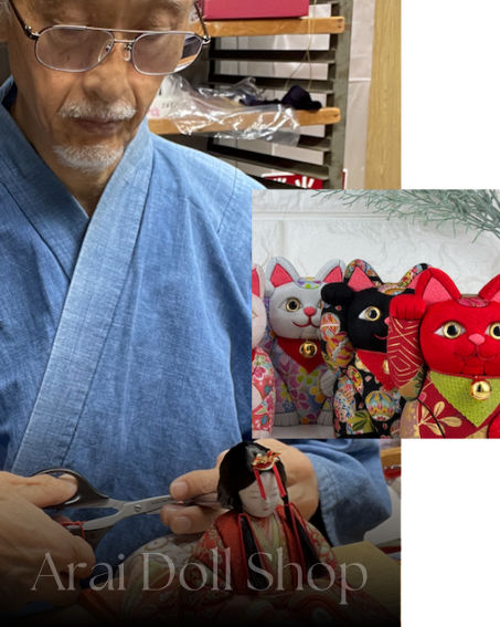 Traditional Edo Kimekomi Dolls from Iwatsuki