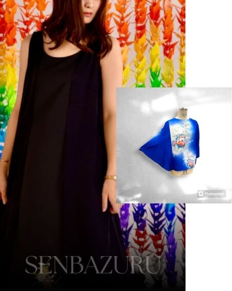 Senbazuru , Doesses buautifully crafted from authentic kimono cloth