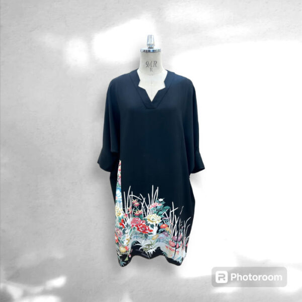 One-Piece Dress with Edo Tsuma Pattern