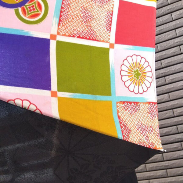 Japanese Kimono Fabric Parasol “Sai” - Image 3