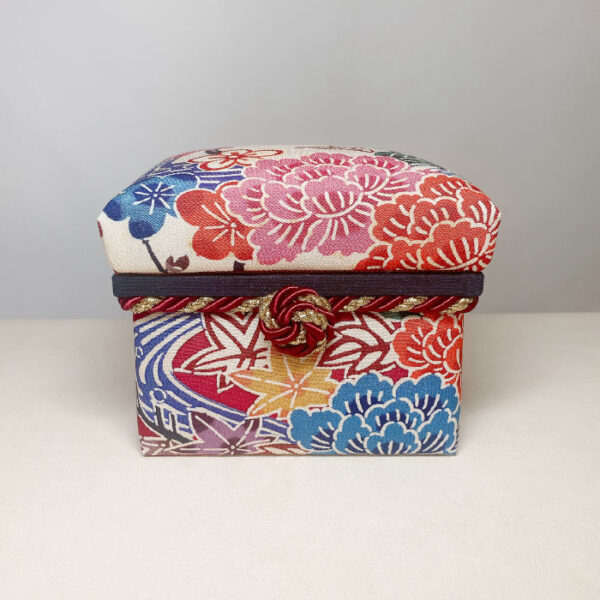 Kimono Art Box – Bingata-Inspired Furisode Silk with Floral Motifs
