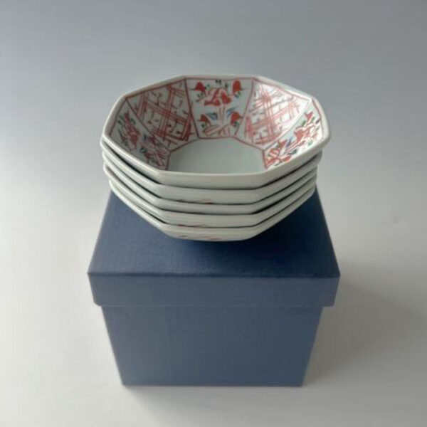 Jimontachibana Octagonal Small Bowl Set - Image 3