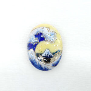 「hokusai katsushika’s thirty six views of mount fuji: the great wave off kanagawa」 cloisonné brooch