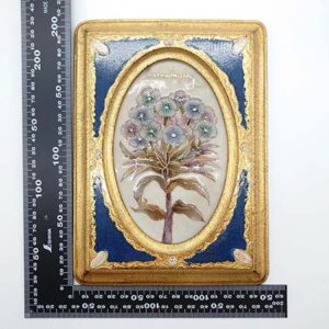 cloisonne enamel plaque from the botanical series "almeria"