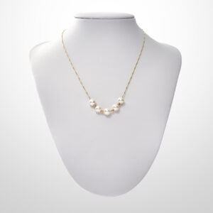 exquisite akoya pearl quintet necklace