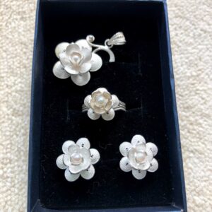 three piece set with japanese baby pearls