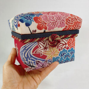 kimono art box – bingata inspired furisode silk with floral motifs