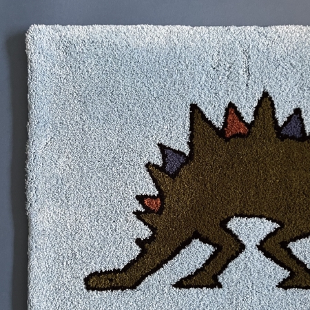 tufted dinosaur rug :stegosaurus