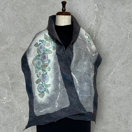 tsujigahana shawl (indigo)