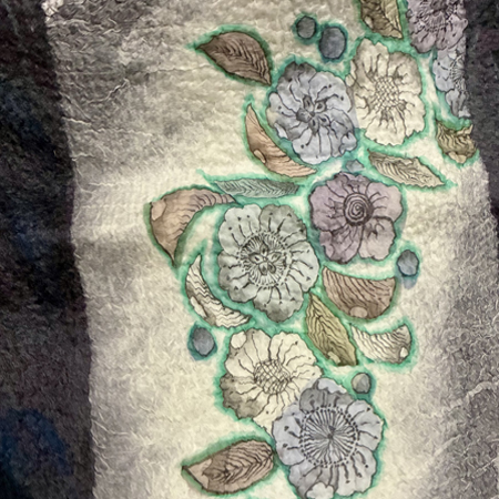 tsujigahana shawl (indigo)