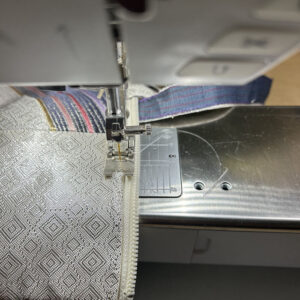 tote bag made from kimono obi – “silver”