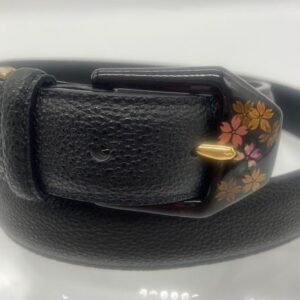 sennen belt with sakura raden (mother of pearl inlay) buckle (a thousand years belt with sakura raden (mother of pearl inlay) buckle)