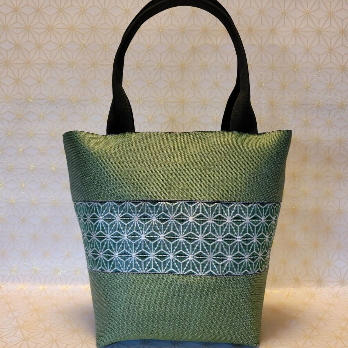 Asanoha Pattern "Mugwort" 3-Piece Set (Tote Bag, Wallet) ※Includes a Mini Clasp Coin Purse - Image 3